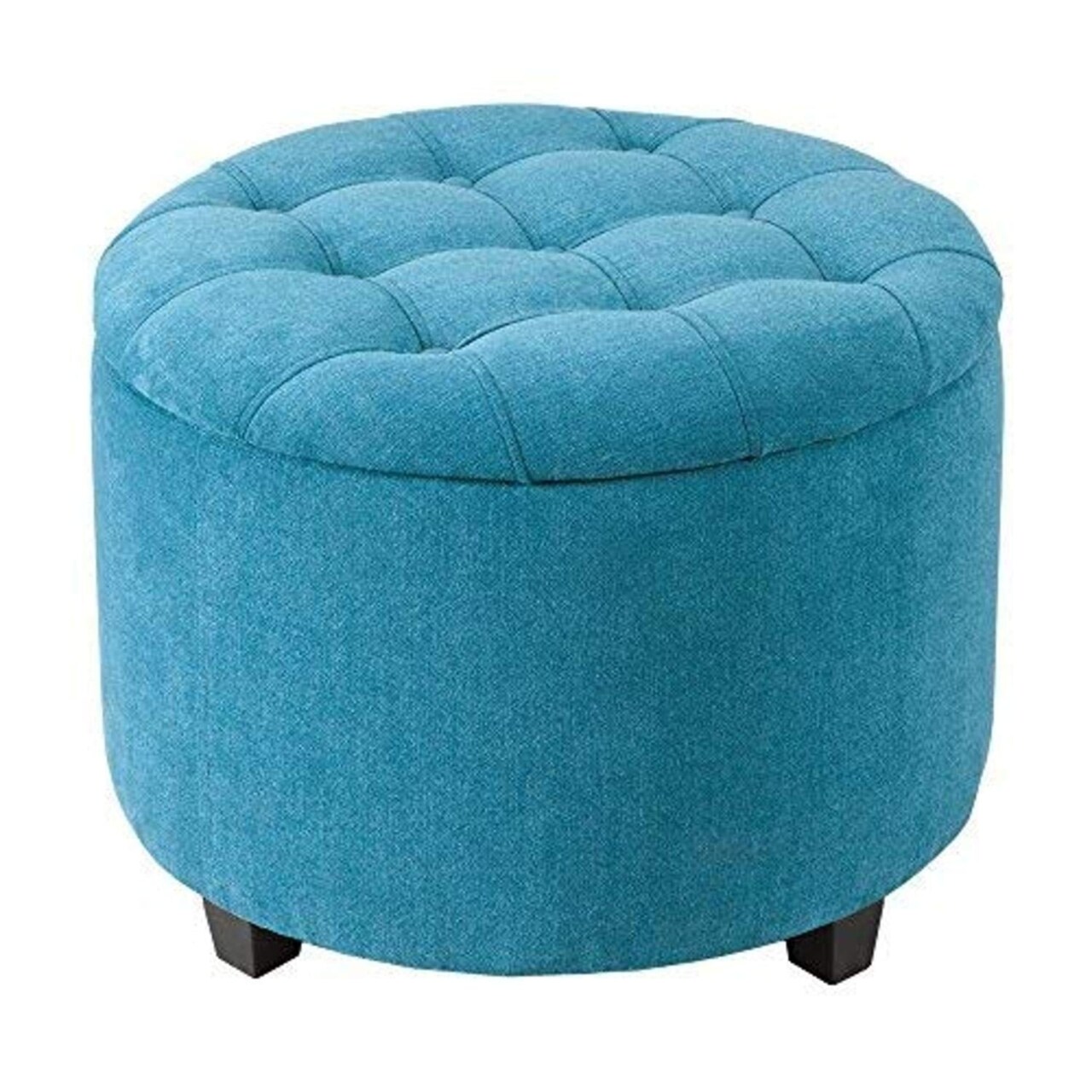 Madison Park FPF18-0211 Sasha Round Ottoman with Shoe Holder Insert